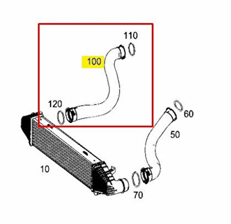 Mercedes Turbo Hortumu Sag W204 07>14 S204 07>14 C204 11> W212 09>15 - Ucpa 10h128127