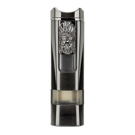 Lubinski Lion Sehpalı Delicili Tek Torch Puro Çakmağı Gunmetal