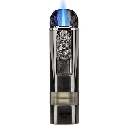 Lubinski Lion Sehpalı Delicili Tek Torch Puro Çakmağı Gunmetal