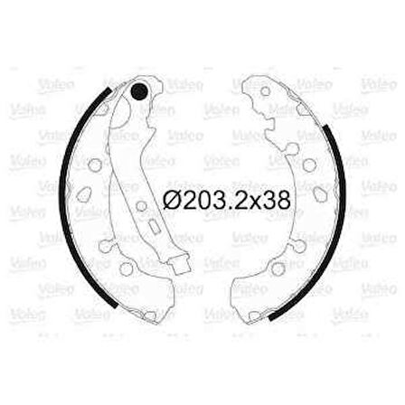 Toyota Arka Fren Balatası Kampana Fransa Montaj Toyota Yarıs 05-> / Charade 11-> (203×38) - Valeo 564108