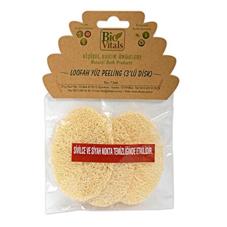 Loofah Yüz Peeling 3 Lü Disk