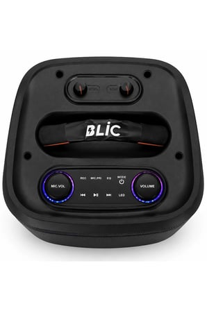 Blic BLS-78 40W Taşınabilir Kablosuz Karaoke Hoparlör Kumandalı  Mikrofonlu Taşınabilir Ses Sistemi
