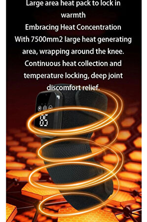 Glr ZK-2068 3D Kablosuz Diz Masaj Aleti | Isıtmalı, Titreşimli ve Akupunktur Noktalı Diz, Omuz, Dirsek Masaj Cihazı