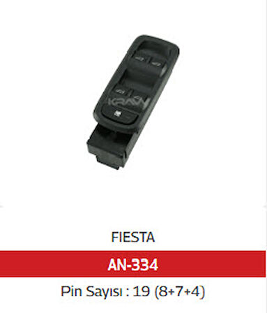 Unıversal Cam Anahtarı>ford Fiesta 08-12 Sol Dörtlü - Mcar-An334