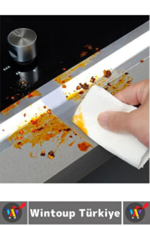 Kendinden Yapışkanlı Mutfak Banyo Kolay Temizlik Su Sızdırmaz Yanmaz Alüminyum Bant 5 MtrX3 Cm 2 Adt