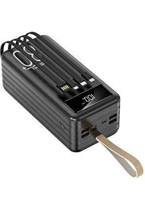 80.000mAh 22.5W Siyah LCD 1xMicro 2xTyp-C 4xUsb Port Taşınabilir Şarj Cihazı Powerbank PW-94