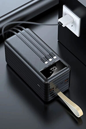 80.000mAh 22.5W Siyah LCD 1xMicro 2xTyp-C 4xUsb Port Taşınabilir Şarj Cihazı Powerbank PW-94