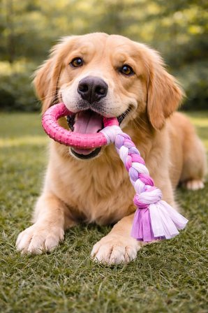 Köpek Diş Kaşıyıcı Dayanıklı Çiğneme ve Isırma Oyuncağı Halatlı Kauçuk