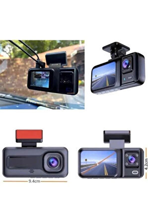 Blackbird A98 Çift Lensli Full HD 1080P Araç İçi Kamera DVR  170 Geniş Açı, G-Sensör, 2.0" Ekran, Döngü Kayıt