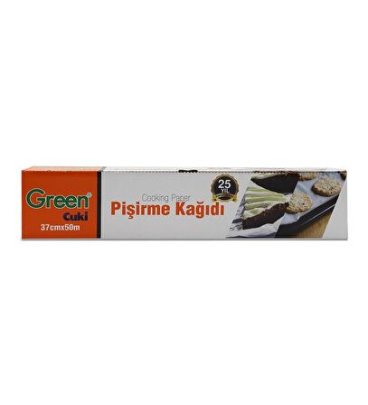 Green Cuki Yağlı Fırın Tepsi Pişirme Kızartma Kağıdı - 37 Cm. x 50 Metre - 1 Kutu