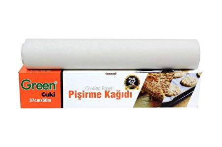 Green Cuki Yağlı Fırın Tepsi Pişirme Kızartma Kağıdı - 37 Cm. x 50 Metre - 1 Kutu