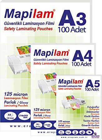 Mapilam 125 Mic A5 Parlak Laminasyon Filmi 