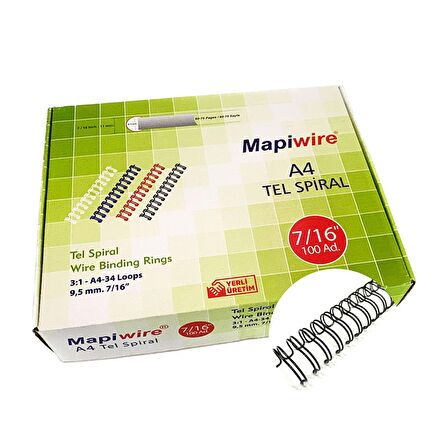 MAPİWİRE 7/16 KUTU TEL SİYAH    100 AD.