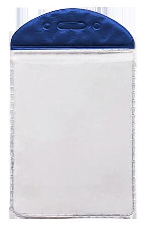 MAPİ PVC KART POSETLERİ (DİKEY) MAVİ SERİTLİ 100'LÜ PAKET