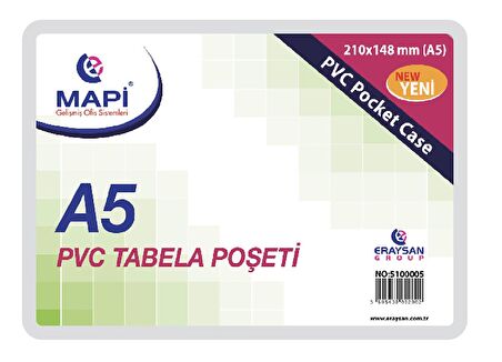 MAPİ PVC TABELA POŞETLERİ A5 20'Lİ PAKET