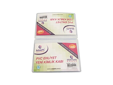 MAPİ ÇİFT KANATLI YENİ KİMLİK-EHLİYET K. ŞEFFAF       50'Lİ PAKET