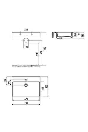 Creavit NX270 Next 70 Cm Tezgah Üstü Lavabo