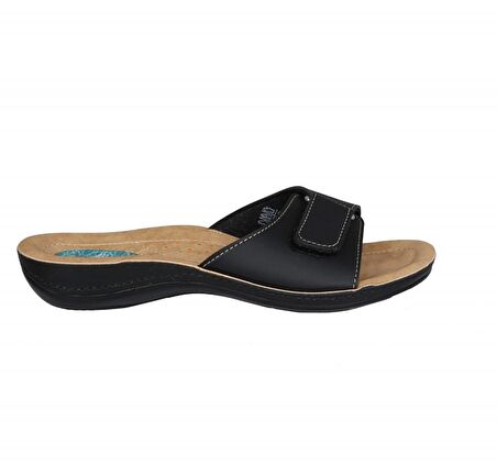 Ceyo 9808-15 Ortopedik Je Siyah Kadın Terlik