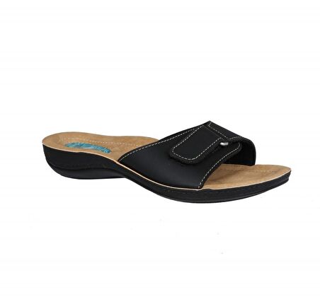 Ceyo 9808-15 Ortopedik Je Siyah Kadın Terlik