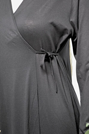 Kadın Yandan Bağlamalı Pamuklu Penye Namaz Elbisesi – 38-48 beden