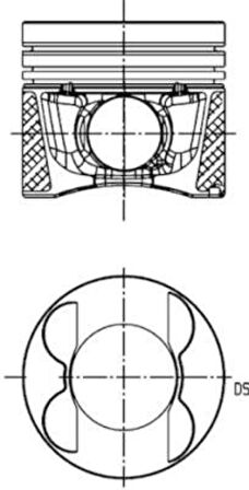 Mercedes Piston + Segman Std. (om651.9, 83,00mm) X156 13> W176 11>18 W246 14>18 W204 10>14 C117 14>19 W212 09 - Kolben 40809600