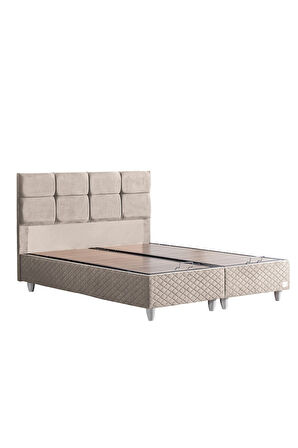 Baza, Gümüş Ikili Set, Tek Kişilik Baza Başlık - Krem