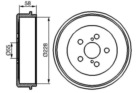 Toyota Fren Kampanası Toyota Avensis 1.6 2.0 97-02 228,5 MM - Bosch 0986477140