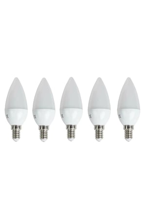 10 Adet 7w Günışığı Sarı Led Mum Avize Ampulü Buji Ampul E14 Ince Duylu Ct 4079 3200 Kelvin