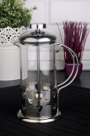 Süzgeçli  French Press  Filtre Kahve & Bitki Çayı Demliği 350 ml