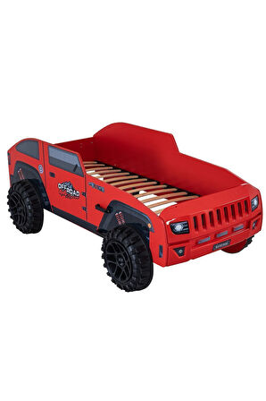Arabalı Yatak, Jeep Arabalı Yatak - Kırmızı