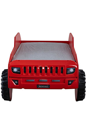 Arabalı Yatak, Jeep Arabalı Yatak - Kırmızı