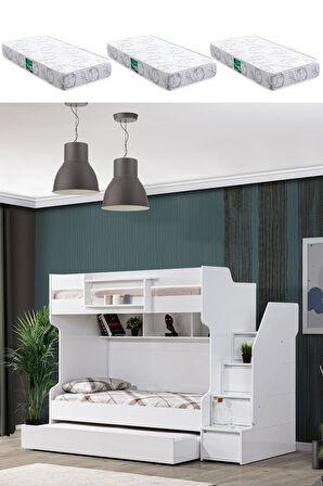 Ranza, Cesur Yavrulu Ranza - Beyaz 3 Adet Comfort Yatak