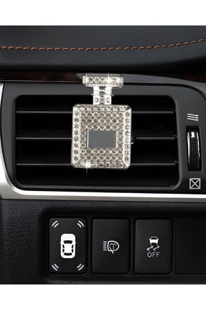 Gümüş Renk,Parfüme Model, Kristal Diamond Tasarım Araba Kokusu, Araç İçi Parfüm, Difüzör Koku