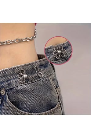 Çiçek Model Pantolon Beli Daraltma Aparatı, Kemer, Broş, Çiçek Model Pantolon Beli Daraltma Çıtçıtı