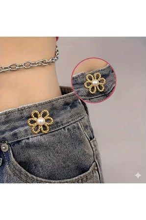 Çiçek Model Pantolon Beli Daraltma Aparatı, Kemer, Broş, Çiçek Model Pantolon Beli Daraltma Çıtçıtı