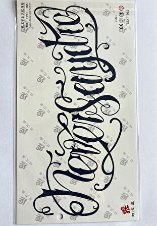 Çiçekli Kanat 3 Hafta Kalıcı 3 adet Sırt Göğüs için Büyük Boy Yarı Kalıcı Dövme