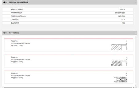 İsuzu Ticarı Piston Segmanı (std)(npr Segman)(adet) İsuzu 4he1t Nqr Turkuaz - Yenmak 91-09971-000