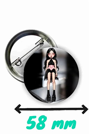 BLACKPINK Jisoo Temalı 58 mm Rozet