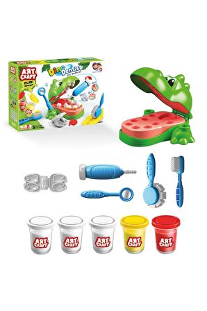 Oyuncak Dino Dişçi Hamur Set Lisanslı Anahtarlık Hediye