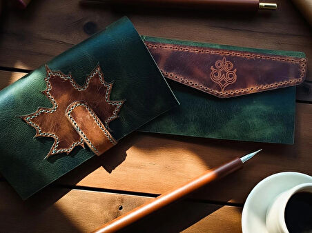 Saba Lüx Deri Cüzdan – Toscano Hakiki Deri, El Yapımı, Tüm Telefonlara Uyumlu Şık Tasarım