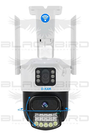 Okam-6015 Beyaz 6 Mp 3.5 İnç Dual Lens Wifi Ptz Kamera