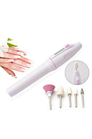 Manikür Pedikür Cihazı, Taşınabilir, Pilli, 5 Başlıklı Manikür Pedikür Cihazı