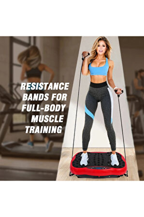 Glr 550 Kırmızı Güçlü Titreşimli Egzersiz Platformu Body Vibration Plate Makinesi