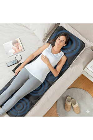 Glr 618A Tüm Vücut Masaj Minderi Titreşimli ve Isıtmalı - Boyun, Sırt ve Bacak Rahatlatma, Katlanabilir ve Kumandalı