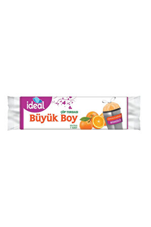 Portakal Kokulu Büzgülü Çöp Torbası Büyük Boy 7'li