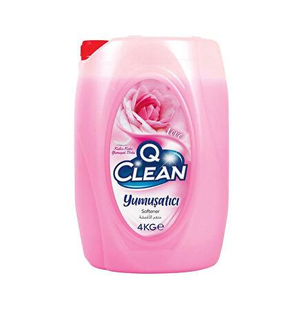 Q Clean Çamaşır Yumuşatıcı 4lt x 3 Adet (Taze Gül-Romantic-Sensilive )