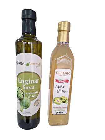 Herbal Palace enginar suyu 500 ml & enginar sirkesi 500 ml kara ciğerdostu set