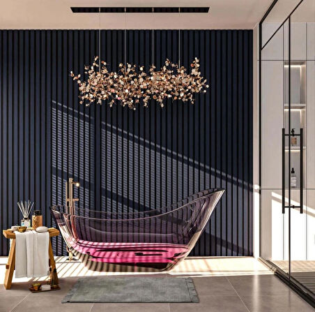 120 CM 12 ADET KENDİNDEN YAPIŞKANLI AHŞAP ÇITA - ANTRASİT GRİ