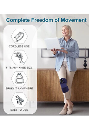 Glr XG-2023 Şarjlı Diz Masaj Aleti Titreşim ve Termal Etkili Hava Yastıklı Diz Masaj Cihazı