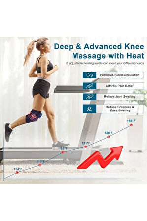 Glr XG-2023 Şarjlı Diz Masaj Aleti Titreşim ve Termal Etkili Hava Yastıklı Diz Masaj Cihazı